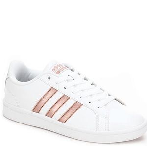 white adidas rose gold
